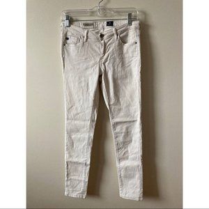 AG Adriano Goldschmied Jeans Leggings Ankle Supper Skinny Ivory 27R